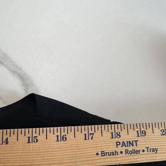 Metaphor 3X Black Top Short Sleeve Stretch Blouse Cowl Neck Formal Flowy Top - Picture 4 of 11